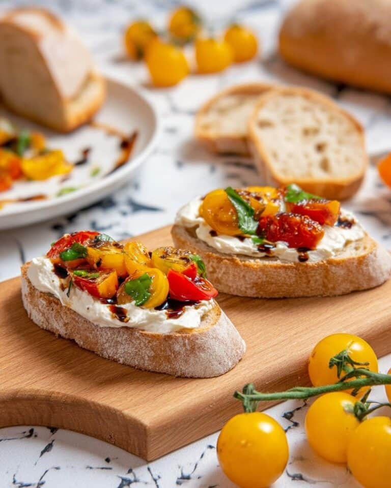 Bruschetta Dip with Tomato, Basil, and Balsamic Drizzle Recipe