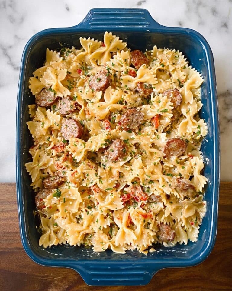 Baked Feta Tomato Pasta with Optional Chicken and Sausage Recipe