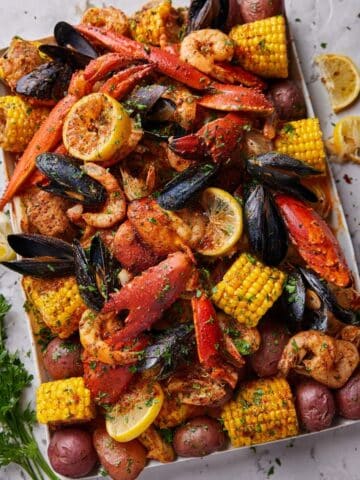 Homemade Cajun Seafood Boil Recipe with Spicy Garlic Butter Recipe