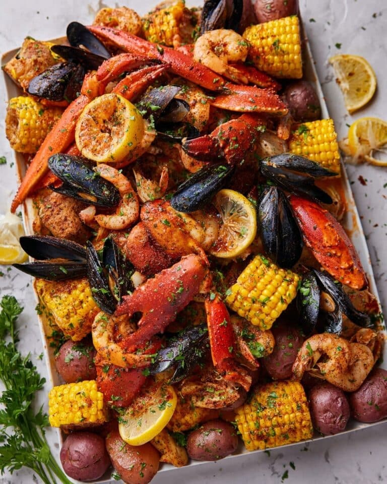Homemade Cajun Seafood Boil Recipe with Spicy Garlic Butter Recipe