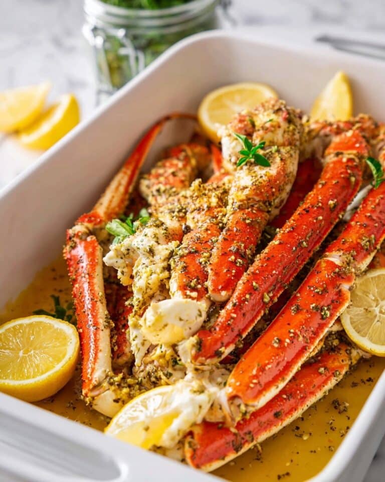Easy Baked Snow Crab Legs with Garlic Butter Sauce Recipe