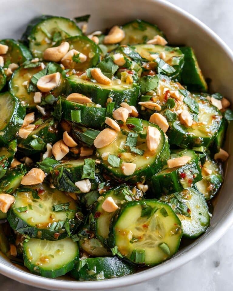 Spicy Cucumber Salad with Cilantro, Cashews, and Sweet Chili Garlic Dressing Recipe