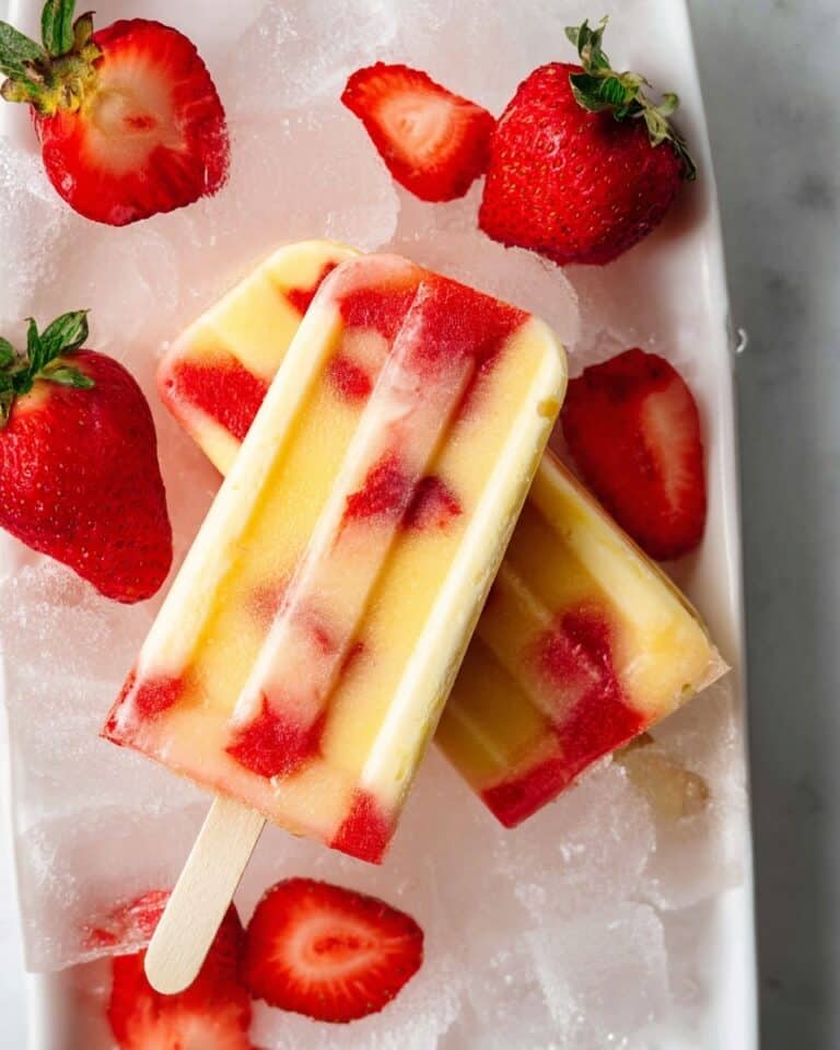 Strawberry Pudding Popsicles Recipe