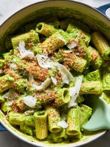Creamy Caramelized Leek Pasta with Anchovy Breadcrumbs Recipe