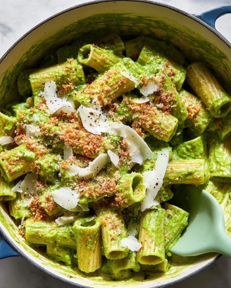 Creamy Caramelized Leek Pasta with Anchovy Breadcrumbs Recipe