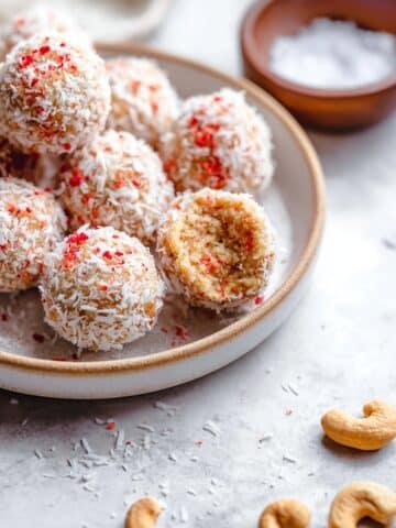 Strawberries and Cream Energy Balls Recipe