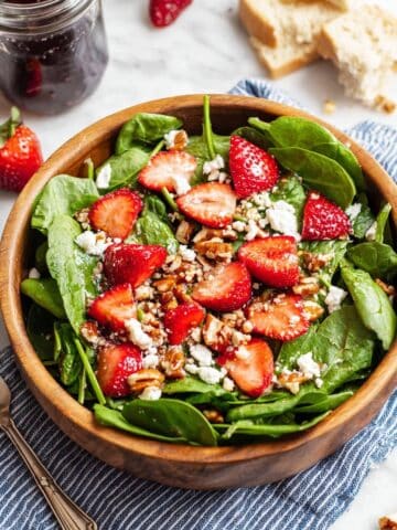 Spinach Strawberry Salad with Feta and Poppy Seed Dressing Recipe