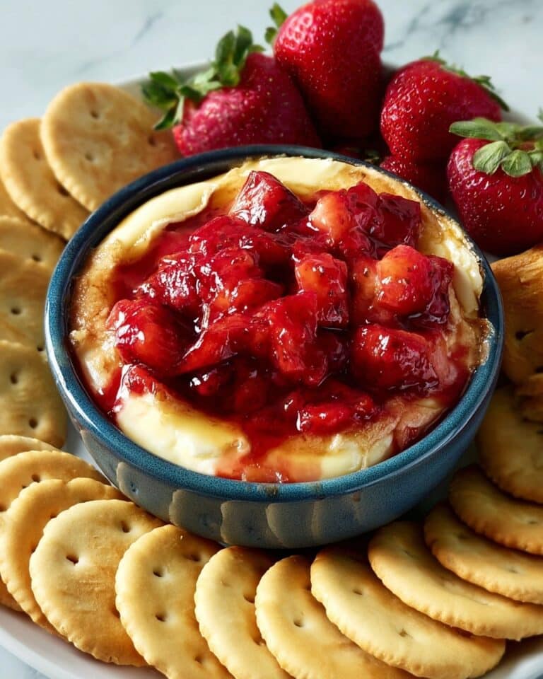 Roasted Strawberry Brie with Maple Syrup Recipe