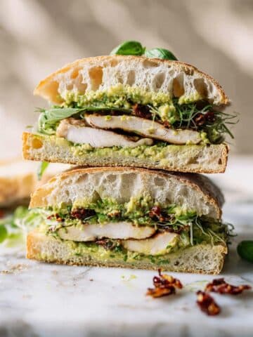 Honey Mustard Chicken Avocado Sandwich with Tahini Ranch Recipe