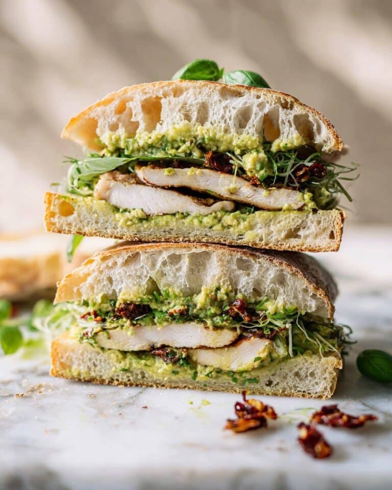 Honey Mustard Chicken Avocado Sandwich with Tahini Ranch Recipe