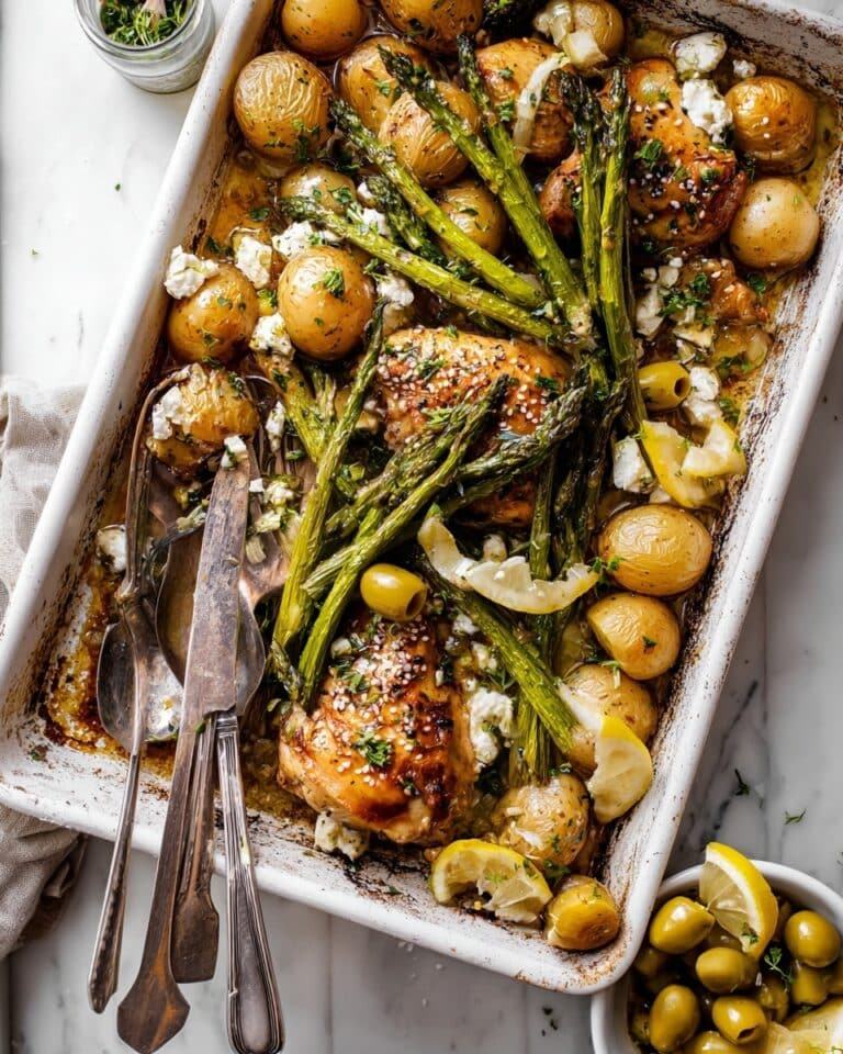 Sheet Pan Honey Garlic Chicken and Feta Potatoes Recipe
