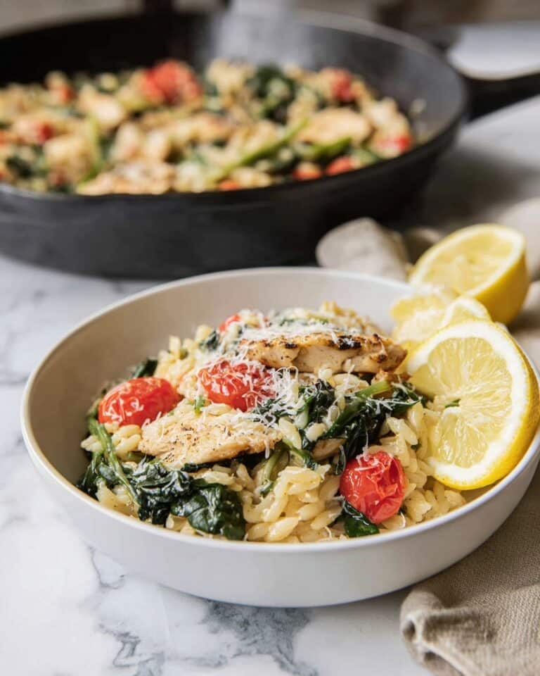 One Pot Lemon Chicken and Orzo Recipe