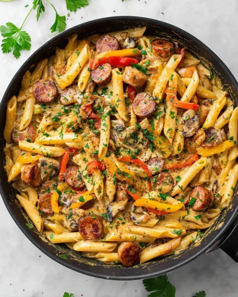 One Pot Creamy Cajun Sausage Pasta Recipe