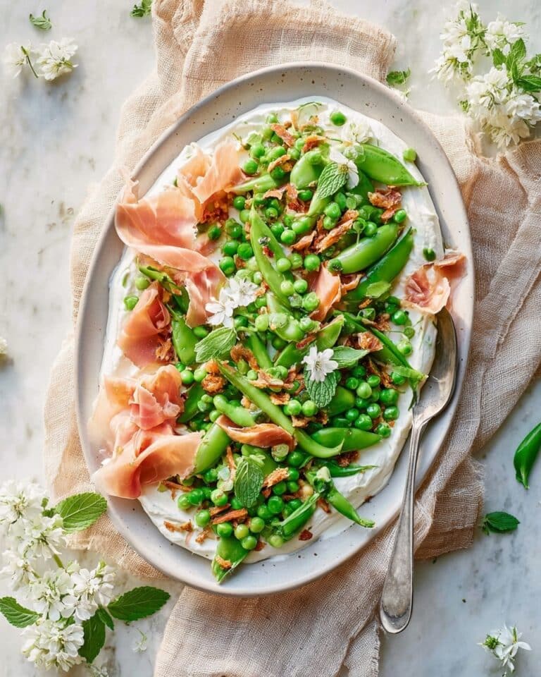 Peas with Prosciutto and Ricotta Recipe