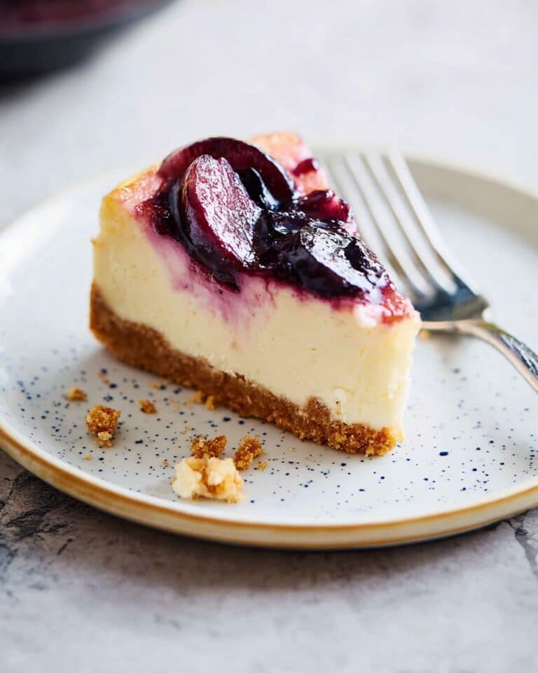 Ricotta Plum Cheesecake Recipe