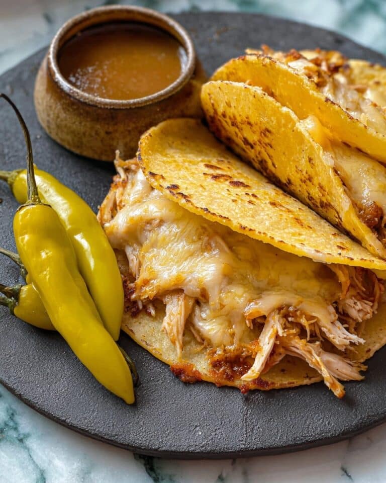 Baked Mississippi Chicken Tacos with Dipping Sauce Recipe