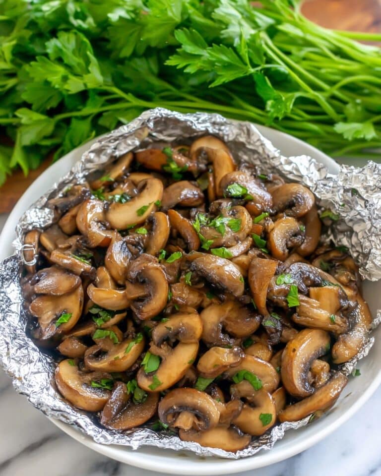 Garlic Butter Grilled Mushrooms Recipe