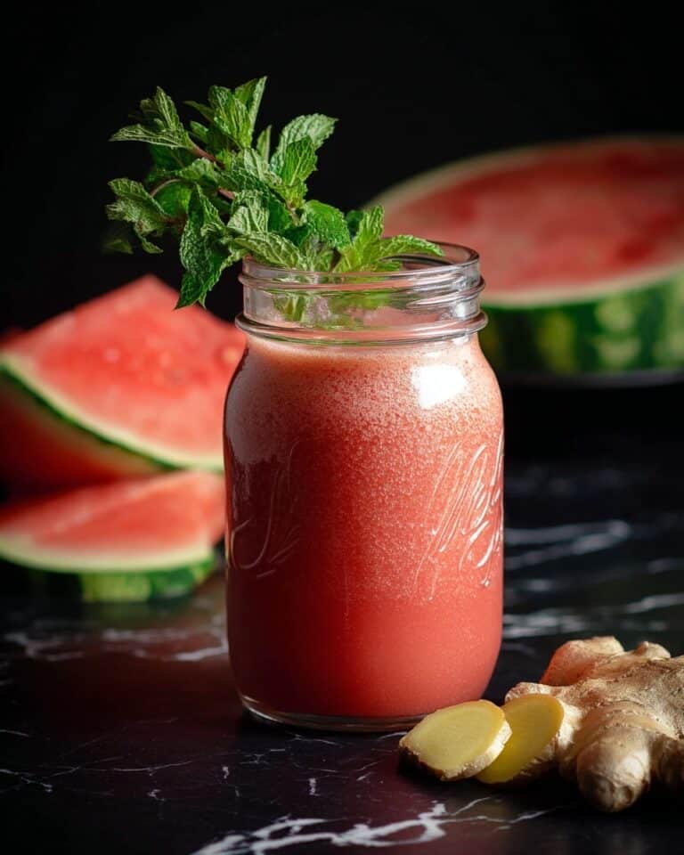 Refreshing Watermelon Ginger Mint Smoothie Recipe