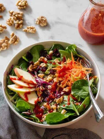 Spinach Apple Walnut Salad Recipe