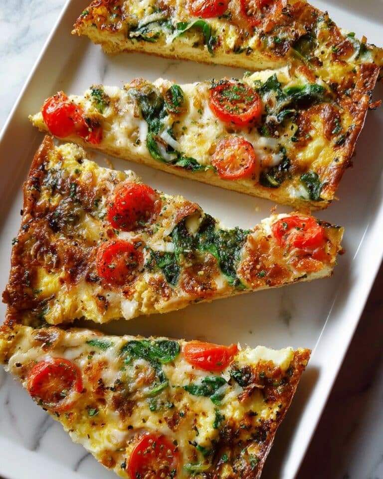 Spinach, Tomato & Cheese Frittata Recipe