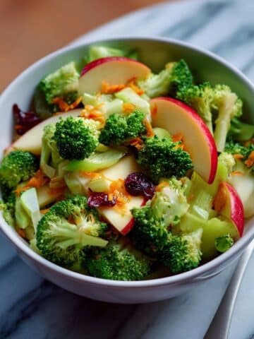 Broccoli Crunch Salad with Apples and Almonds Recipe