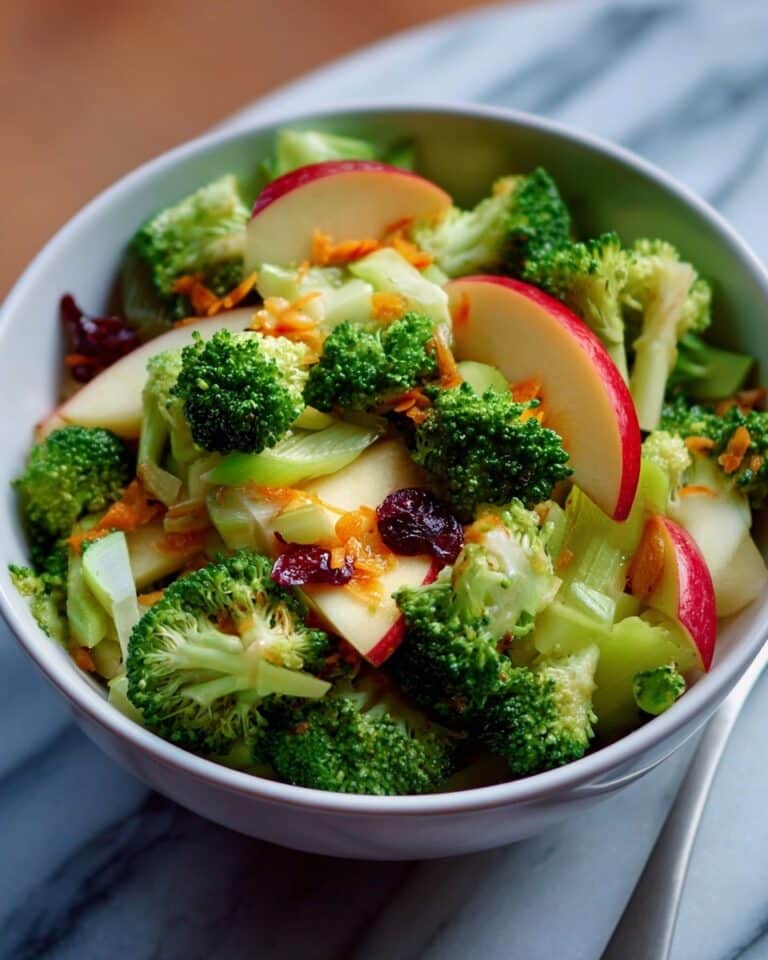 Broccoli Crunch Salad with Apples and Almonds Recipe