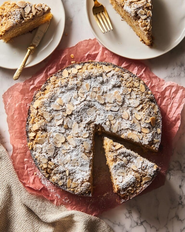 Frangipane Coffee Cake with Almond Streusel Recipe