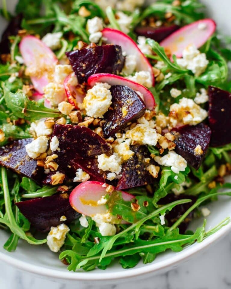 Roasted Beet Salad with Goat Cheese, Pistachios, and Honey-Sherry Vinaigrette Recipe