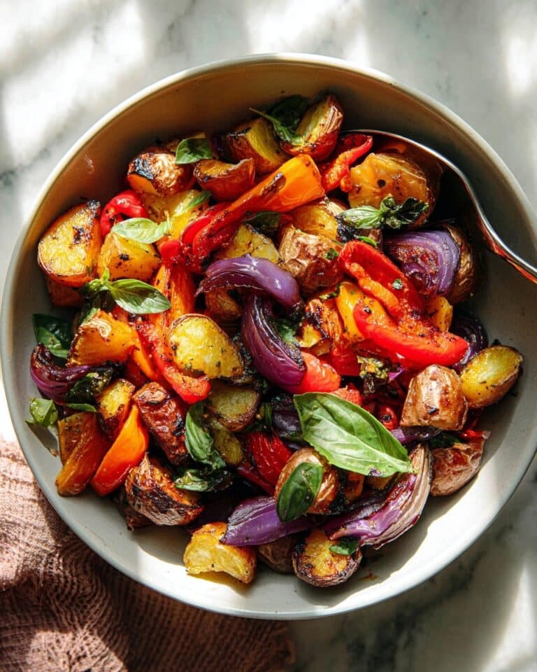 Easy Sheet Pan Roasted Mini Potatoes & Bell Peppers Recipe