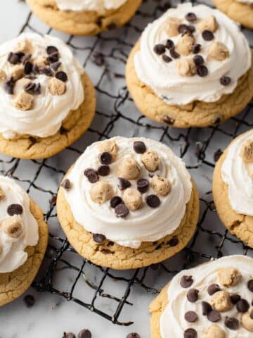 Crumbl Cookie Dough Cookies with Chocolate Chip Buttercream Recipe