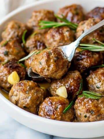 Garlic Rosemary Whole30 Meatballs Recipe