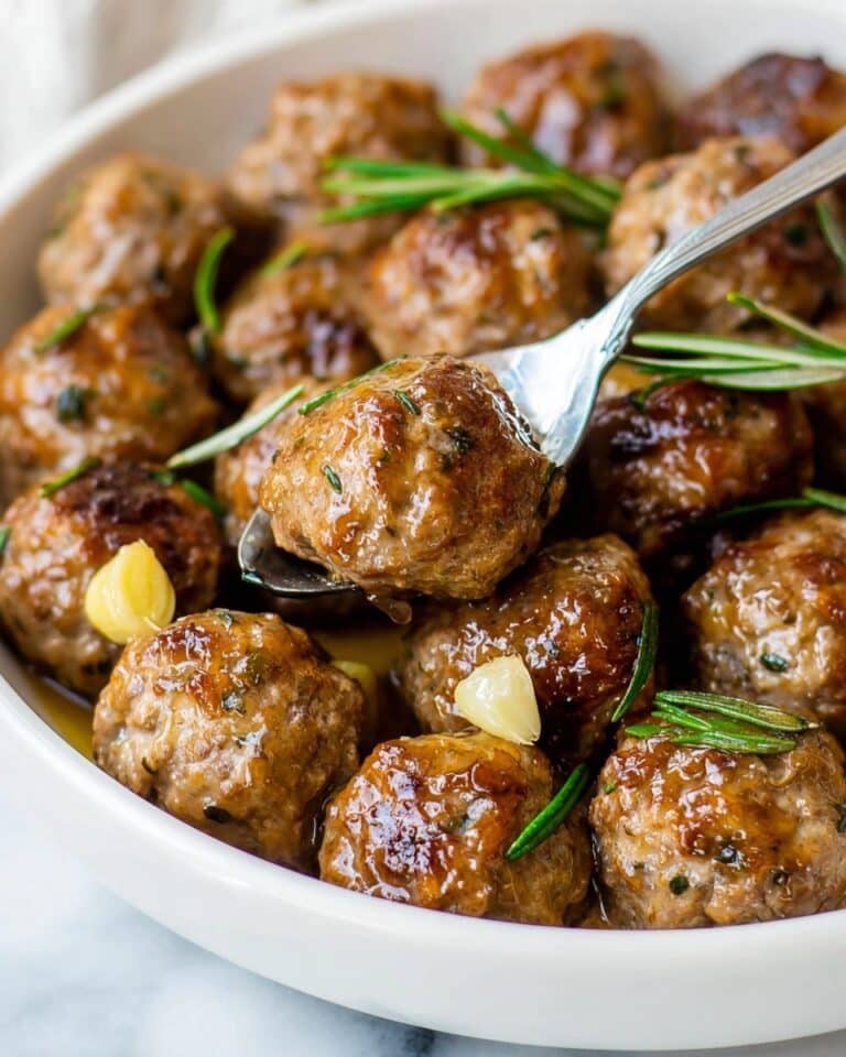 Garlic Rosemary Whole30 Meatballs Recipe