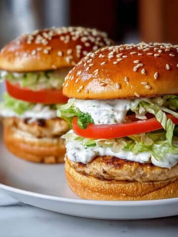 The BEST Greek Chicken Burgers Recipe