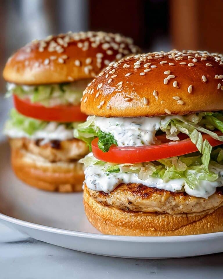The BEST Greek Chicken Burgers Recipe