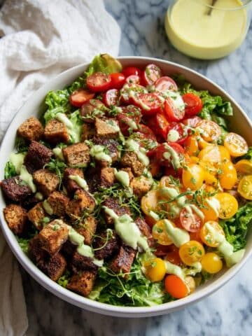 Vegan BLT Salad with Avocado Ranch Dressing Recipe