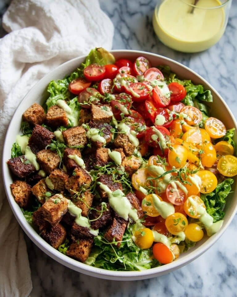 Vegan BLT Salad with Avocado Ranch Dressing Recipe