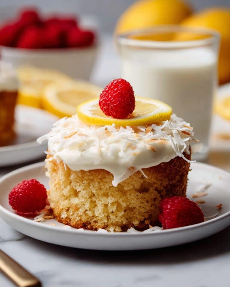 Mini Lemon Cakes with Cream Cheese Frosting and Toasted Coconut Recipe