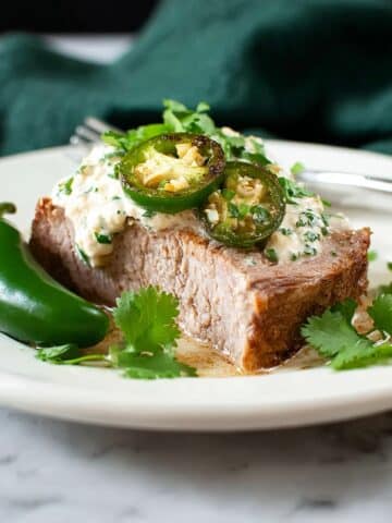 Cream Cheese-Stuffed Pork Tenderloin with Jalapeño and Cilantro Recipe
