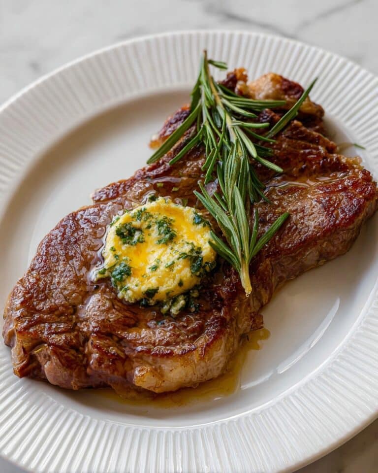 Steak with Herb Compound Butter Recipe