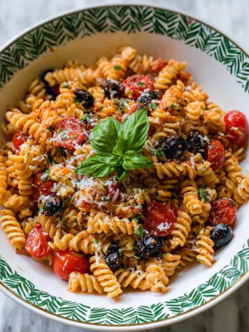 Rotini Pasta Salad with Sun-Dried Tomatoes and Basil Recipe