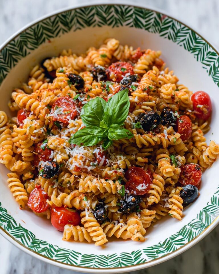 Rotini Pasta Salad with Sun-Dried Tomatoes and Basil Recipe