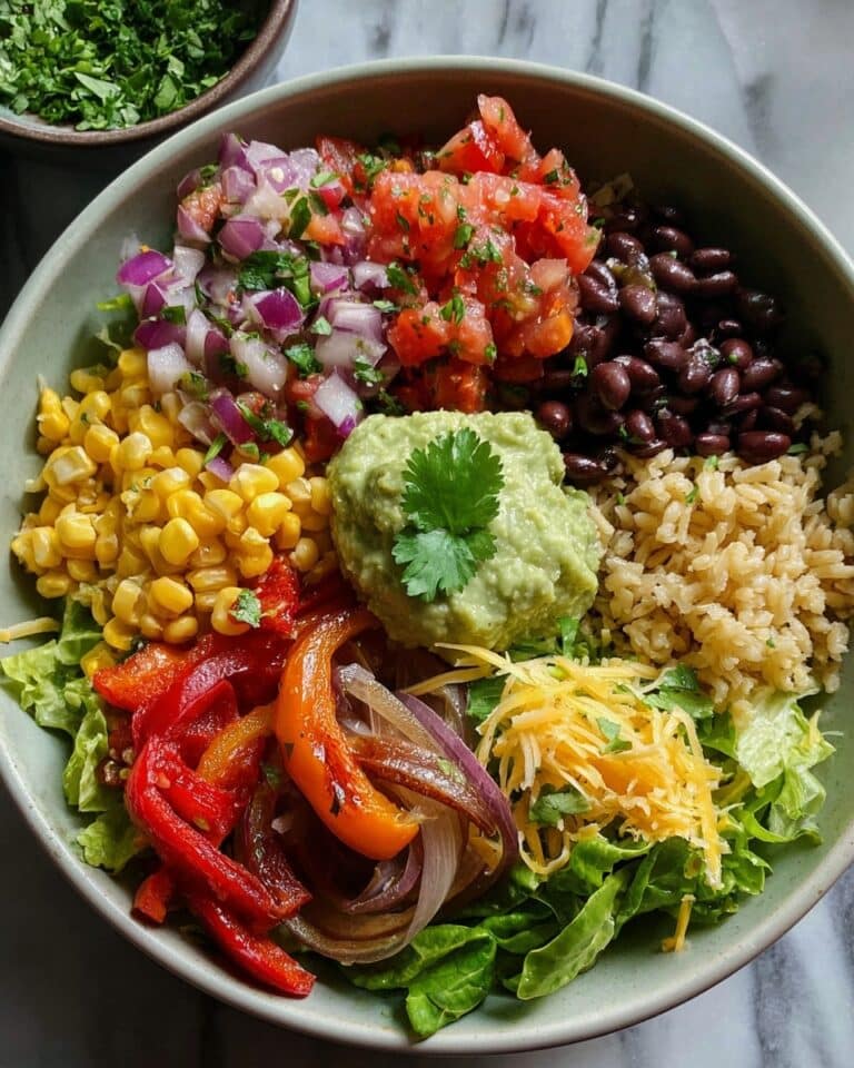 Vegetarian Burrito Bowl with Avocado Sauce Recipe
