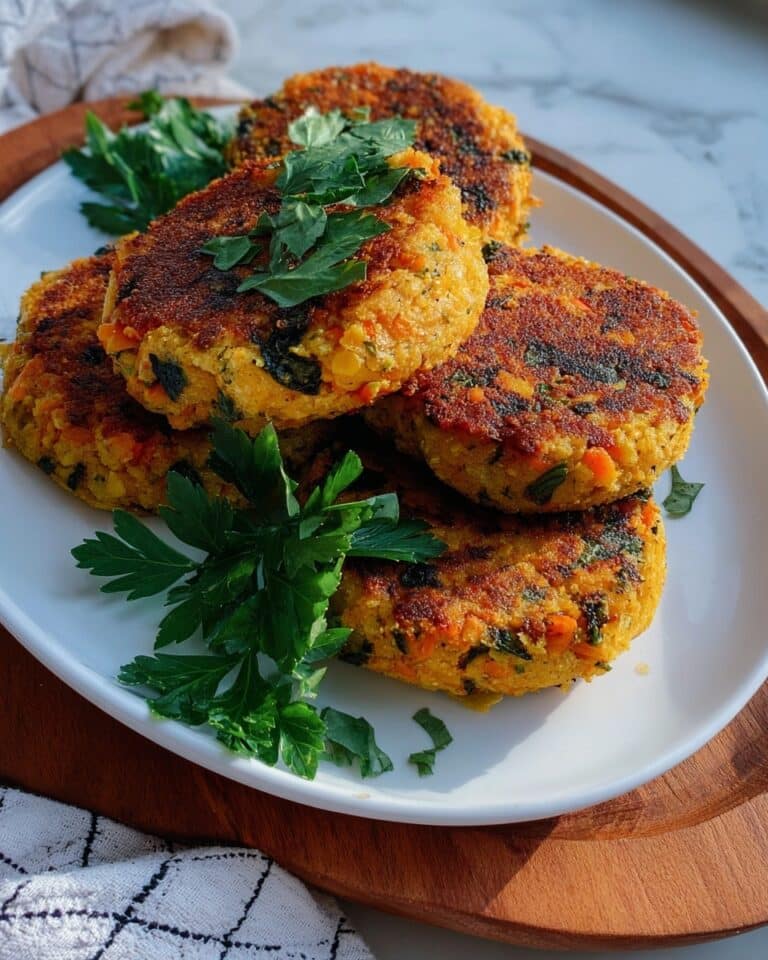 Healthy Chickpea Patties with Fresh Vegetables Recipe