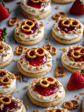 Strawberry Pretzel Salad Cookies Recipe