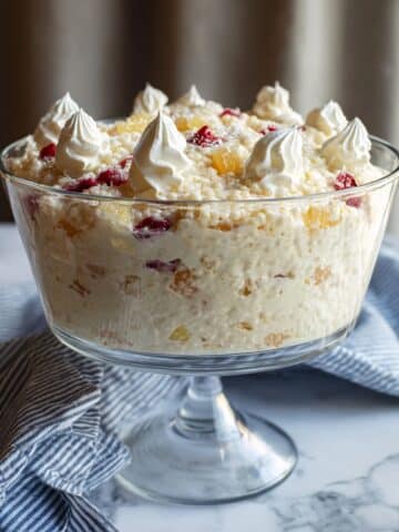 Frog Eye Salad with Pineapple Custard and Whipped Cream Recipe