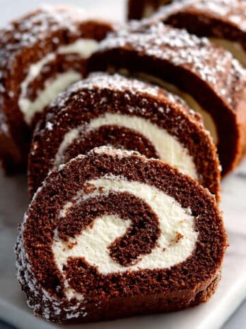 Chocolate Roll with Cream Cheese Filling Recipe