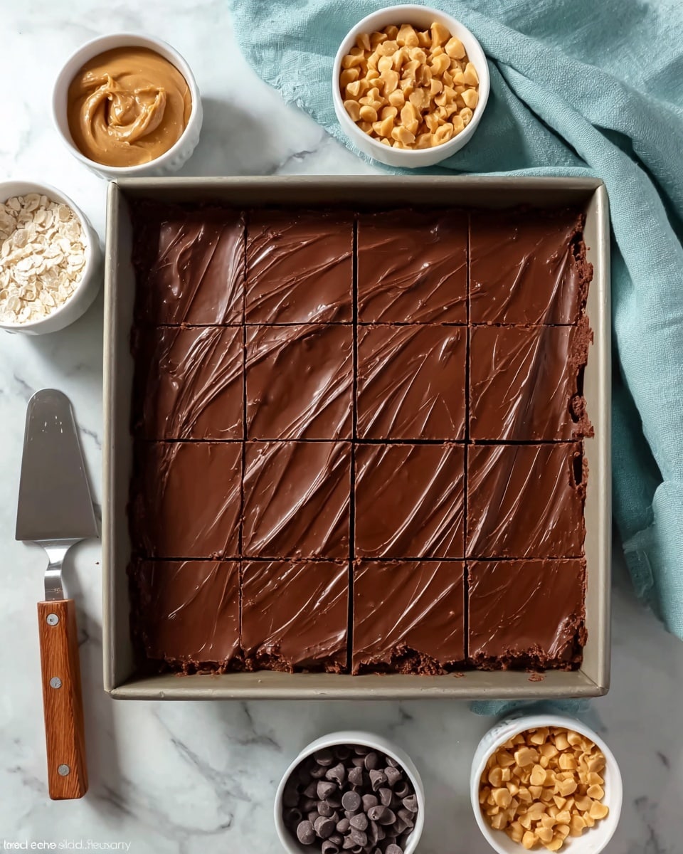 The image shows several square bars arranged on a white marbled surface. Each bar has two layers: the bottom layer is a light golden brown with a slightly rough and crumbly texture, while the top layer is a smooth, glossy milk chocolate with visible swirls and waves. The bars are cut cleanly with straight edges, and their thickness is moderate. The arrangement gives a clear view of both the top chocolate layer and the bottom golden layer. photo taken with an iphone --ar 4:5 --v 7