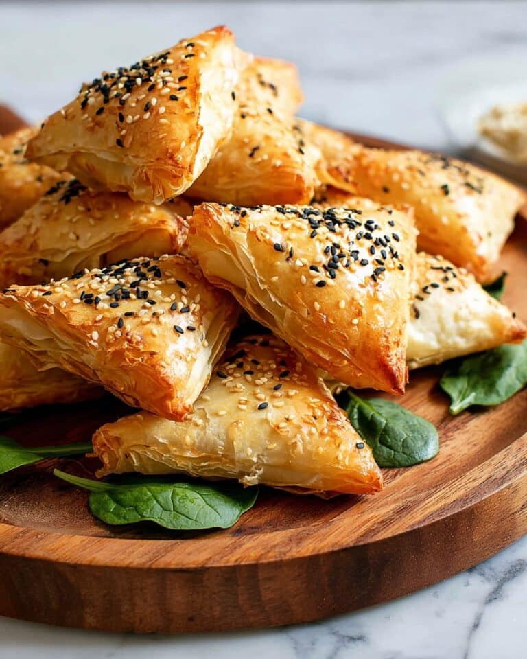 Spanakopita Triangles (Spinach & Feta Pastry Triangles) Recipe