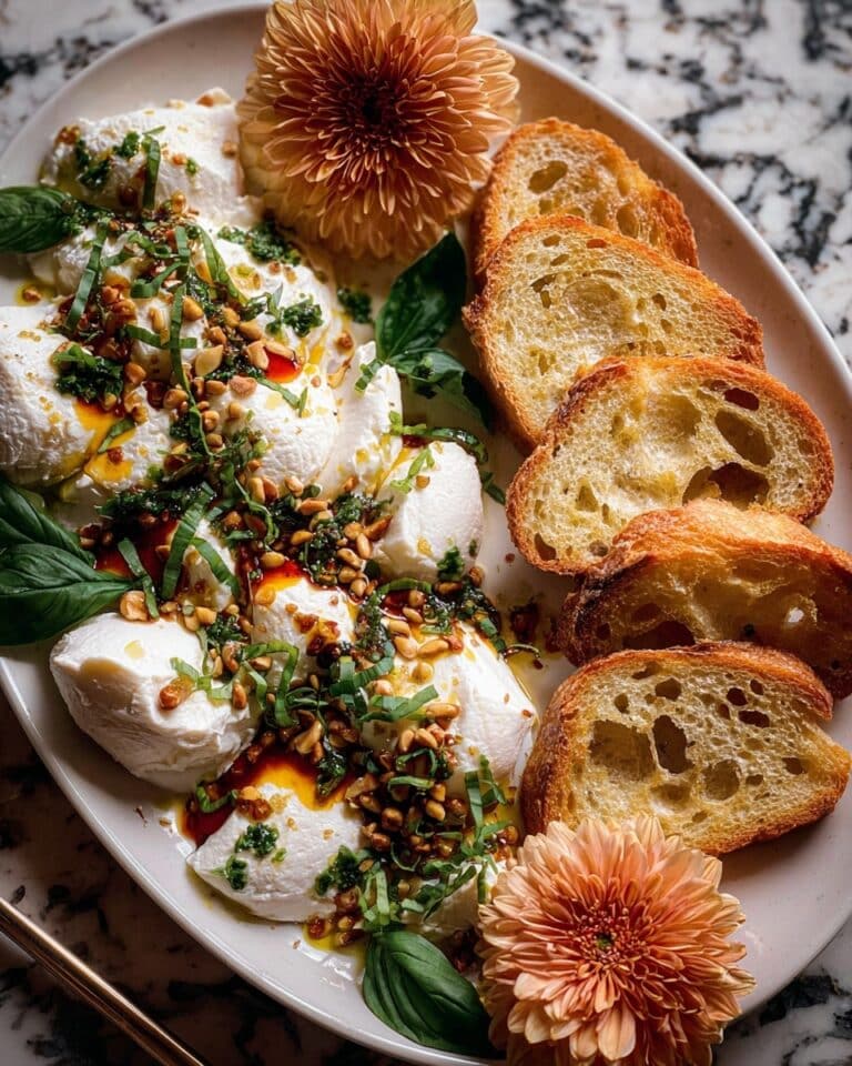 Smashed Burrata with Jam and Pistachios Recipe