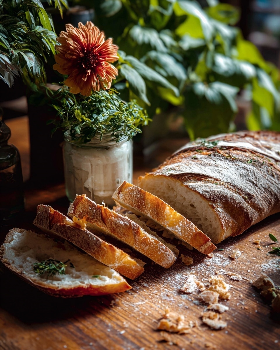 A white plate is filled with soft white spoonfuls of cheese scattered over a layer of green leaves and crushed nuts, with a few drizzles of red and golden sauces on top. Along one side, there are six slices of golden toasted bread, each with a crispy texture and small holes, resting against each other. Green basil leaves are scattered on both the cheese and bread. Two large peach-colored flowers sit at the plate’s edges. The background is a white marbled texture with some dark spots. Photo taken with an iphone --ar 4:5 --v 7